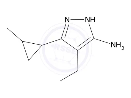 Chemical structure of 4-Ethyl-3-(2-methylcyclopropyl)-1h-pyrazol-5-amine