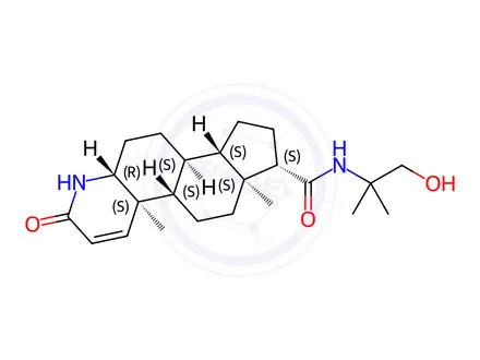 Chemical structure of Finasteride 2-(2-Methylpropanol)amide