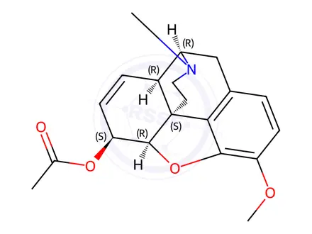 Chemical structure of Acetylcodeine