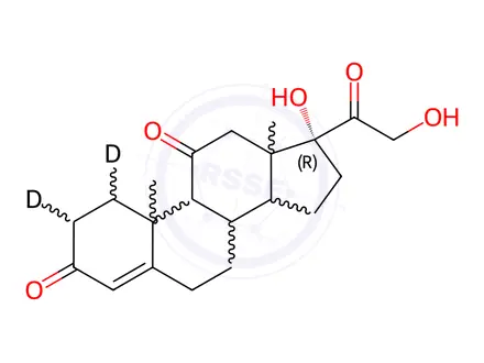 Chemical structure of Cortisone-D2