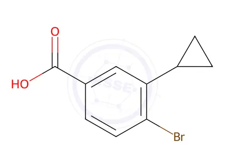 Chemical structure of 4-Bromo-3-cyclopropylbenzoic acid