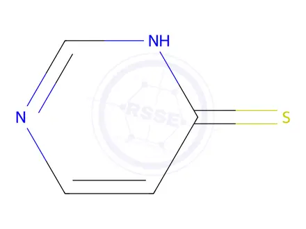 Chemical structure of 4-Pyrimidinethiol (9CI)