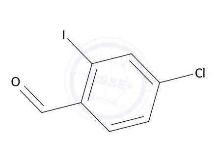 Chemical structure of 4-Chloro-2-iodobenzaldehyde