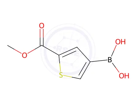 Chemical structure of 5-(Methoxycarbonyl)thiophene-3-boronic acid