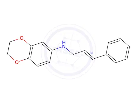 Chemical structure of N-(3-Phenylprop-2-en-1-yl)-2,3-dihydro-1,4-benzodioxin-6-amine