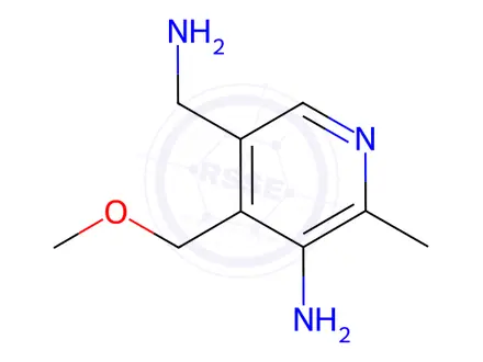Chemical structure of 5-AMINO-4-(METHOXYMETHYL)-6-METHYL-3-PYRIDINEMETHANAMINE