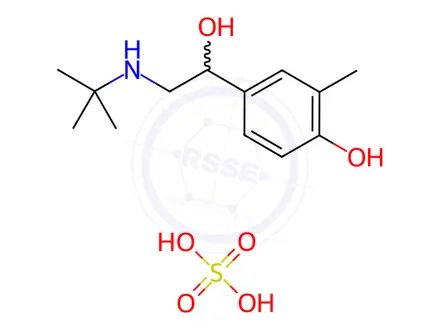 Chemical structure of Salbutamol Sulfate Impurity 3 Sulfate (Salbutamol Sulfate EP Impurity C Sulfate)