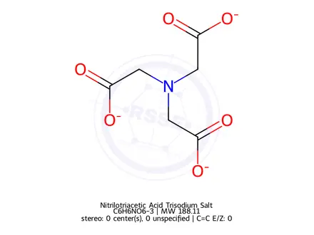 Chemical structure of Glycine, N,N-bis(carboxymethyl)-, triammonium salt