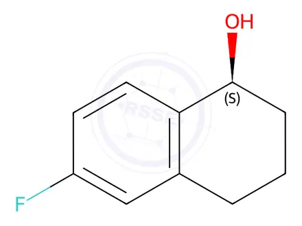 Chemical structure of 1-Naphthalenol, 6-fluoro-1,2,3,4-tetrahydro-, (1S)-