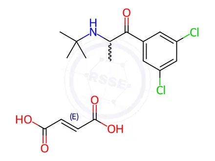 Chemical structure of 5-Chloro Bupropion Fumarate