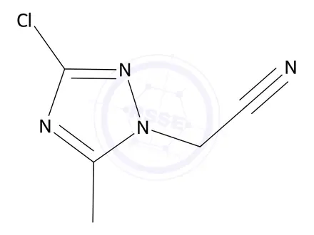 Chemical structure of 2-(3-Chloro-5-methyl-1H-1,2,4-triazol-1-yl)acetonitrile