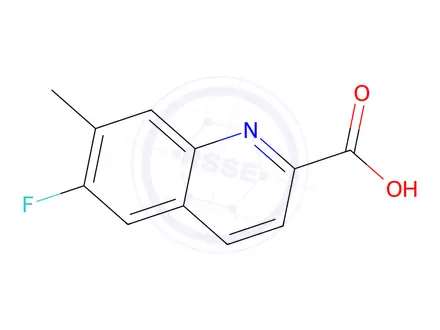 Chemical structure of 6-Fluoro-7-methylquinoline-2-carboxylic acid