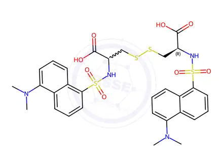 Chemical structure of N,N'-Didansyl-L-cystine