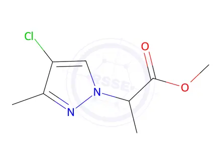 Chemical structure of Methyl 2-(4-chloro-3-methyl-1H-pyrazol-1-yl)propanoate