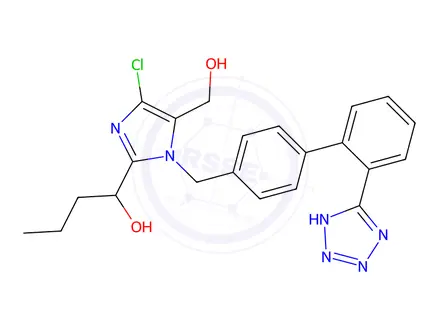 Chemical structure of omega--Hydroxy Losartan