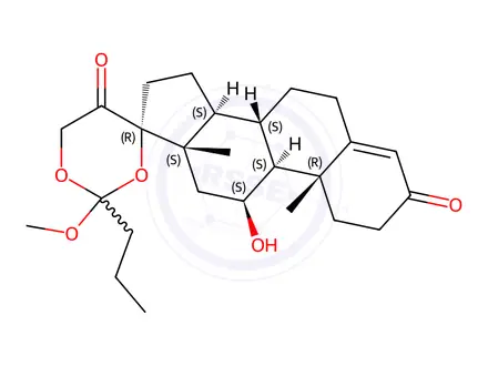 Chemical structure of Hydrocortisone 17,21-Methyl Orthobutyrate