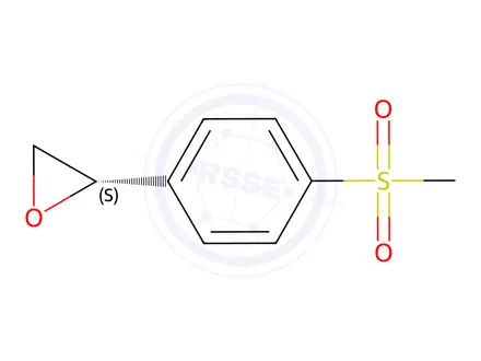 Chemical structure of Oxirane, 2-[4-(methylsulfonyl)phenyl]-, (2S)-
