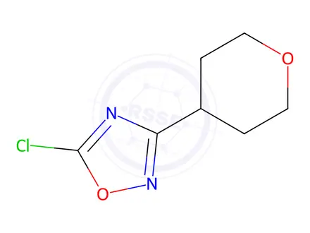 Chemical structure of 5-Chloro-3-(oxan-4-yl)-1,2,4-oxadiazole