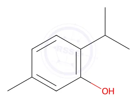 Chemical structure of Thymol