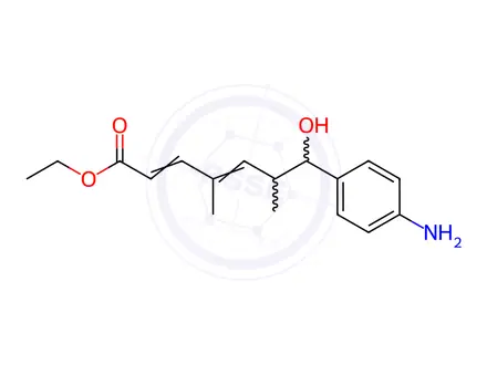 Chemical structure of ethyl (2E,4E,6R,7R)-7-(4-aminophenyl)-7-hydroxy-4,6-dimethylhepta-2,4-dienoate