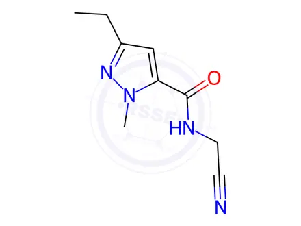 Chemical structure of N-(cyanomethyl)-3-ethyl-1-methyl-1H-pyrazole-5-carboxamide