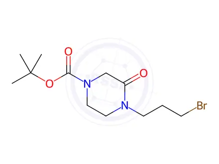Chemical structure of 4-Boc-1-(3-bromopropyl)-2-piperazinone
