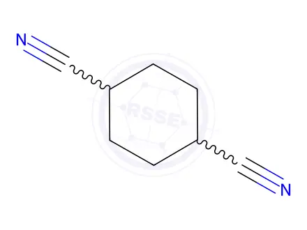 Chemical structure of (1s,4s)-cyclohexane-1,4-dicarbonitrile