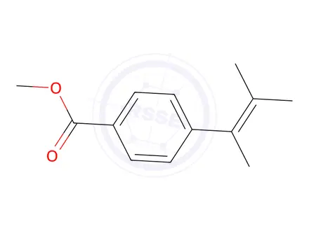 Chemical structure of 4-(1,2-Dimethyl-1-propen-1-yl)-benzoic Acid Methyl Ester