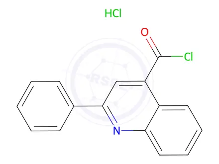 Chemical structure of 2-Phenylquinoline-4-carbonyl chloride hydrochloride