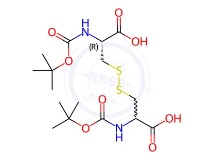 Chemical structure of N,N'-Di-BOC-L-cystine