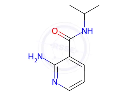 Chemical structure of 3-Pyridinecarboxamide, 2-amino-N-(1-methylethyl)-