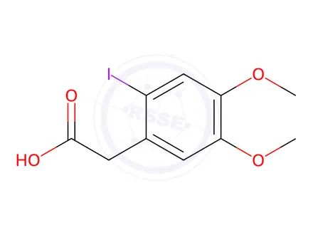 Chemical structure of 2-(2-iodo-4,5-dimethoxyphenyl)acetic acid