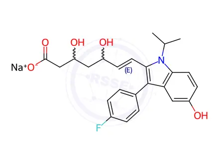 Chemical structure of 5-Hydroxy Fluvastatin sodium salt