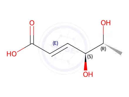 Chemical structure of (4S,5R,E)-4,5-Dihydroxyhex-2-Enoic Acid