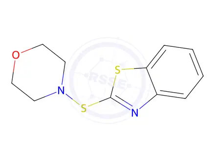 Chemical structure of 2-(Morpholinothio)benzothiazole