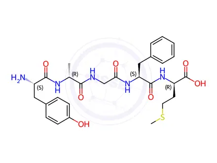 Chemical structure of (D-ALA2,D-MET5)-ENKEPHALIN