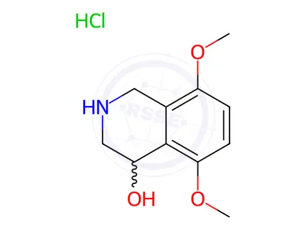 Chemical structure of 5,8-Dimethoxy-1,2,3,4-tetrahydroisoquinolin-4-ol Hydrochloride