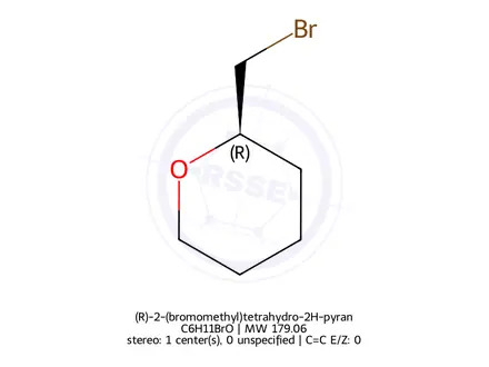 Chemical structure of (R)-2-(bromomethyl)tetrahydro-2H-pyran