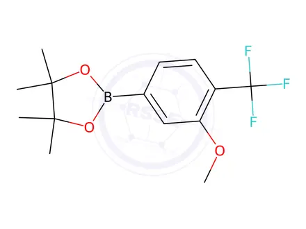 Chemical structure of 2-(3-Methoxy-4-(trifluoromethyl)phenyl)-4,4,5,5-tetramethyl-1,3,2-dioxaborolane