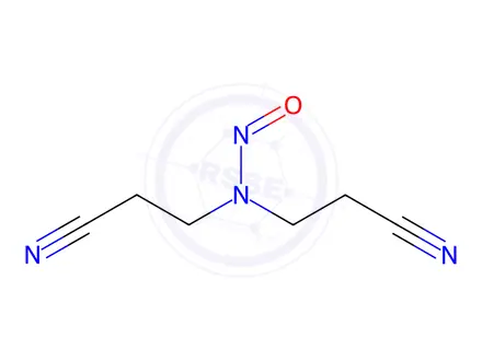 Chemical structure of N,N-bis(2-cyanoethyl)nitrous amide