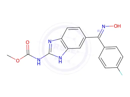 Chemical structure of flubendazole oxime
