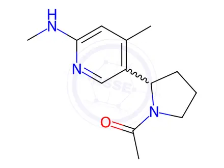 Chemical structure of 1-(2-(4-Methyl-6-(methylamino)pyridin-3-yl)pyrrolidin-1-yl)ethanone