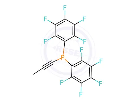 Chemical structure of Bis(pentafluorophenyl)-1-propynylphosphine
