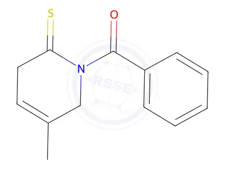 Chemical structure of 2(1H)-Pyridinethione, 1-benzoyl-3,6-dihydro-5-methyl-(7CI,8CI)