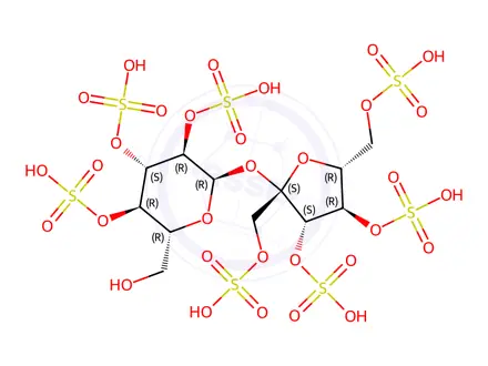 Chemical structure of Sucrose Heptasulfate