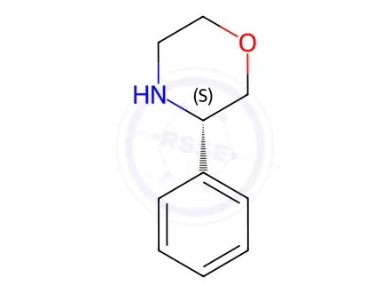 Chemical structure of (S)-3-phenylmorpholine