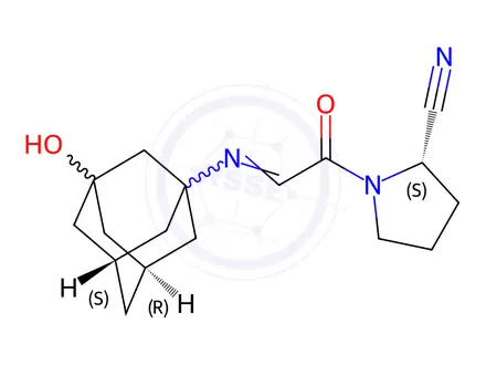 Chemical structure of Vildagliptin Impurity ZA6