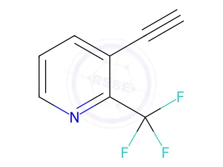 Chemical structure of 3-Ethynyl-2-(trifluoromethyl)pyridine