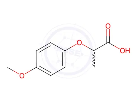 Chemical structure of 2-(4-Methoxyphenoxy)propanoic Acid