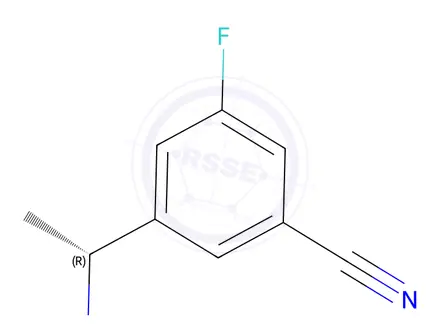Chemical structure of (R)-3-(1-Aminoethyl)-5-fluorobenzonitrile